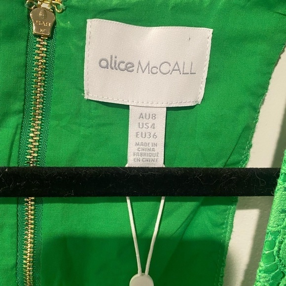 BNWT ALICE MCCALL LIME YVONNE MIDI DRESS - Picture 9 of 12